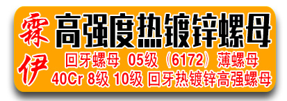 霖伊加大孔螺母，热镀锌螺母