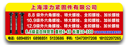 上海淳力高强度螺栓 特大加长螺栓