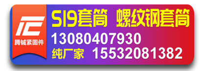 腾铖S19套筒 螺纹钢套筒  装配式构件配件厂家