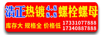 浩正热镀锌螺栓 热镀锌螺母 4.8 8 .8