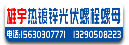 雄宇热镀锌光伏螺栓螺母