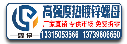 霖伊加大孔螺母 高强度热镀锌螺母